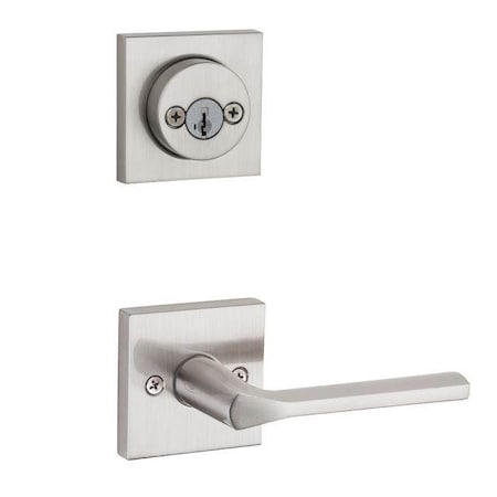 Kwikset Lisbon Lever Interior Double Cylinder Handleset Trim 967LSL-SQT-15-SMT